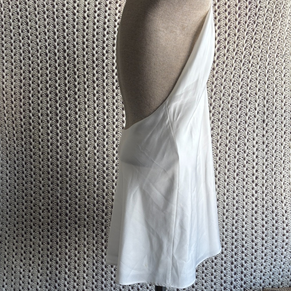 Show Me Your Mumu Jasmine Dress Halter Mini Dress Backless Satin White Size M - Picture 4 of 14